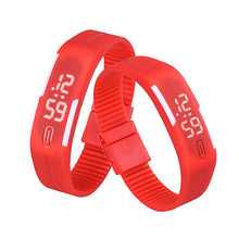Women men Korean Popular Students Watch Mens Womens Rubber LED Date Sports Digital Bracelet Wrist Watch Gifts EF8