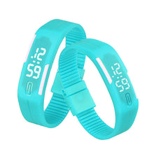 Women men Korean Popular Students Watch Mens Womens Rubber LED Date Sports Digital Bracelet Wrist Watch Gifts EF8