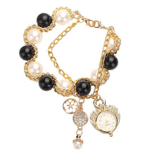 Jewelry Men Women's Fashion HRhinestone Heart Bracelet Watch Wristwatch EF8