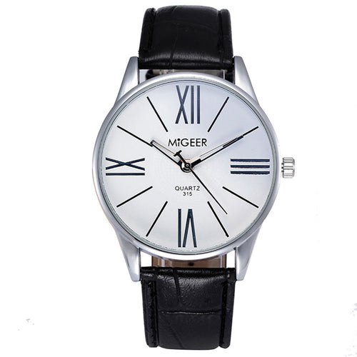 Luxury Fashion Crocodile Faux Leather Mens Analog Watch Wrist Watches relogio masculino EF8
