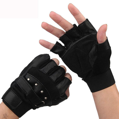 Men Soft Leather Driving Motorcycle Biker Outdoor Fingerless Gloves Special Forces Tactical Gloves EF8