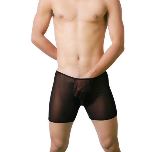 Men's Sexy Underwear Ultra thin Transparent Temptation Boxer Shorts Fast shipping EF8