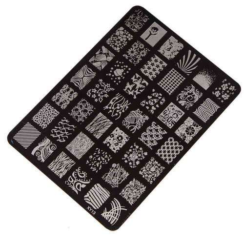 Nail Stamping Printing Plate Manicure Nail Art Decor Image Stainless Steel Stamps Plate for Women Lady Beauty EF8