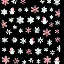 Xmas 3D Nail Art Stickers Decals Decorations Snowflake Bows Snowman Design DIY Decoration Xmas Gift EF8
