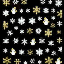 Xmas 3D Nail Art Stickers Decals Decorations Snowflake Bows Snowman Design DIY Decoration Xmas Gift EF8