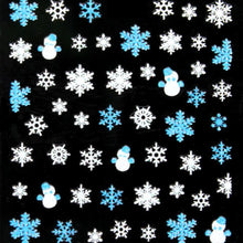 Xmas 3D Nail Art Stickers Decals Decorations Snowflake Bows Snowman Design DIY Decoration Xmas Gift EF8