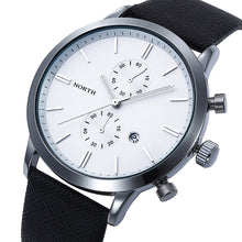 FashionFashion Men Casual Waterproof Date Leather Military Japan Watch Gift EF8