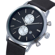 FashionFashion Men Casual Waterproof Date Leather Military Japan Watch Gift EF8