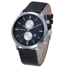 FashionFashion Men Casual Waterproof Date Leather Military Japan Watch Gift EF8
