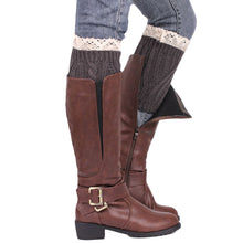 Knitting Socks Leg Warmers Boot Keep Warm Lace Short Socks EF8