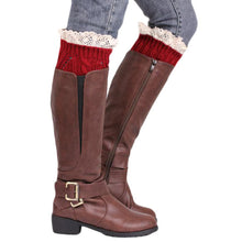 Knitting Socks Leg Warmers Boot Keep Warm Lace Short Socks EF8