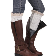Knitting Socks Leg Warmers Boot Keep Warm Lace Short Socks EF8