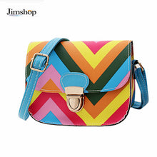 Design Rainbow Chain Of Small Square Package women bag messenger bags Flap bolsos spanish Lucky 3 Colors EF8