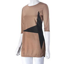 FashionWomen Casual Loose Star Printed Half Sleeve Short Mini Dress EF8