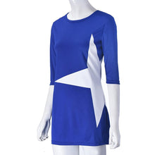 FashionWomen Casual Loose Star Printed Half Sleeve Short Mini Dress EF8