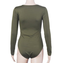 Fashion Deep V Neck Sexy Womens Long Sleeve Lace up Bandage Bodysuit Crop Tops Shirt Jumpsuit EF8