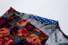 Fashion The Ethnic Style Blouses Print Mode Sleeveless Contrast Color Shirt Cardigan Tassel Kimono EF8