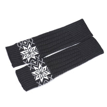 Fashion Women's Warm Snow Pattern Knitting Half Fingerless Gloves Hand Arm Gloves Women EF8
