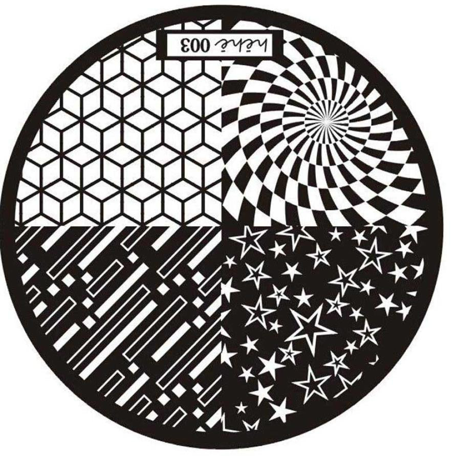 Hehe Series Pattern Nail Art Image Stamp Stamping Plates Manicure Template 003 EF8