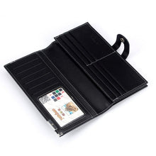 Men Long Section Button Bifold Business Leather Wallet Card Coin Wallet Purse Husband Boyfriend Gift EF8