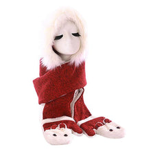 Warm And Hats Scarves Gloves Three-Piece Children's Bunny Boys And Girls Gift EF8