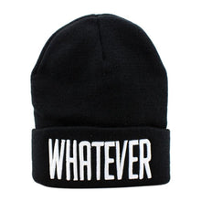 Black and White WHATEVER Beanie Hat And Snapback Men And Women Cap EF8