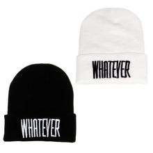 Black and White WHATEVER Beanie Hat And Snapback Men And Women Cap EF8
