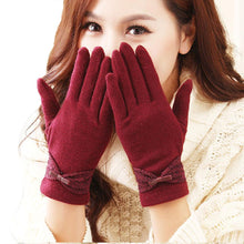 Elegant Women Fashion Lace Bowknot Cashmere Gloves Warmer Fast Shipping EF8