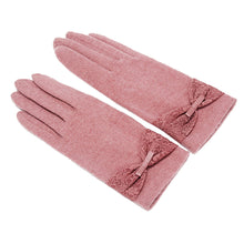 Elegant Women Fashion Lace Bowknot Cashmere Gloves Warmer Fast Shipping EF8