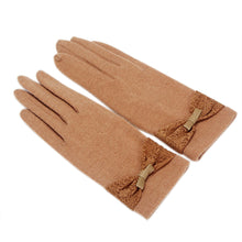 Elegant Women Fashion Lace Bowknot Cashmere Gloves Warmer Fast Shipping EF8