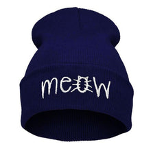 Hat Knitting MEOW Beanie Hat And Snapback Men And Women Hiphop Cap EF8