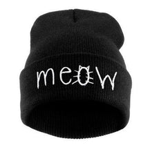 Hat Knitting MEOW Beanie Hat And Snapback Men And Women Hiphop Cap EF8