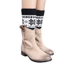 Knitted Color Matching Snow Leg Warmers Socks Boot Cover Fast Shipping EF8