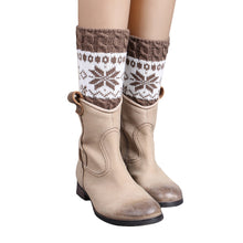 Knitted Color Matching Snow Leg Warmers Socks Boot Cover Fast Shipping EF8