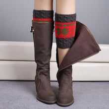 Knitted Color Matching Snow Leg Warmers Socks Boot Cover Fast Shipping EF8