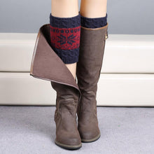Knitted Color Matching Snow Leg Warmers Socks Boot Cover Fast Shipping EF8