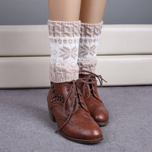 Knitted Color Matching Snow Leg Warmers Socks Boot Cover Fast Shipping EF8
