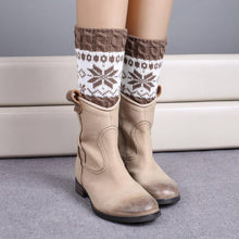 Knitted Color Matching Snow Leg Warmers Socks Boot Cover Fast Shipping EF8