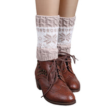 Knitted Color Matching Snow Leg Warmers Socks Boot Cover Fast Shipping EF8