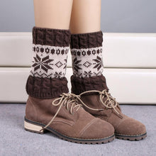 Knitted Color Matching Snow Leg Warmers Socks Boot Cover Fast Shipping EF8