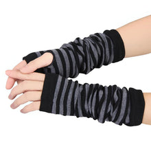 Women Warm Knitted Fingerless Long Gloves Mitten Hand Arm Wrist Warmer EF8