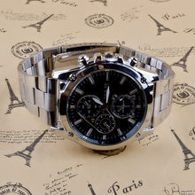 Fashion Business About Men Stainless Steel Band Machinery Sport Quartz Watch Luxury Wristwatch EF8