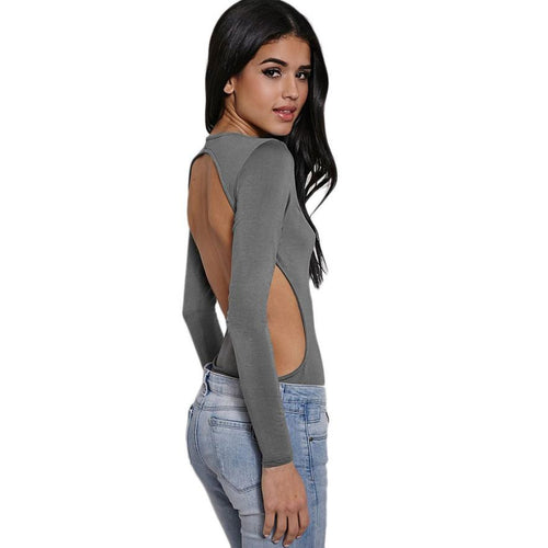 Rompers Womens Jumpsuit Long Sleeve Sexy Halter Bodysuit Bodycon Bandage Jumpsuit Bodysuit Slim Short Cotton Romper EF8