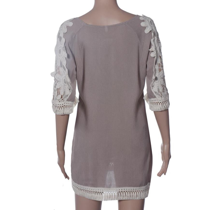 Embroidery Women Elegant Fashion Lace Short Mini Dress Vestidos De Renda Festa Femininas EF8