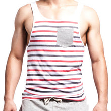 Fashion Men's Stripes Tank Top Muscle Sleeveless T-Shirt Cotton Men's Tanks Underwear M~XL Fast Shipping EF8