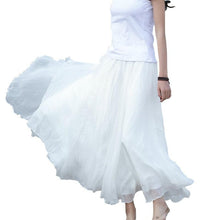 Style Skirts Womens High Waist Pleated Long Skirt Ladies Casual Beach Maxi Skirts saia faldas 11 Colors EF8