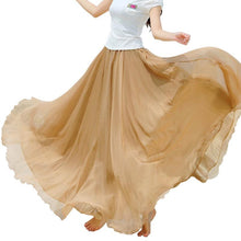 Style Skirts Womens High Waist Pleated Long Skirt Ladies Casual Beach Maxi Skirts saia faldas 11 Colors EF8