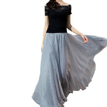 Style Skirts Womens High Waist Pleated Long Skirt Ladies Casual Beach Maxi Skirts saia faldas 11 Colors EF8