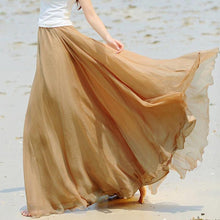 Style Skirts Womens High Waist Pleated Long Skirt Ladies Casual Beach Maxi Skirts saia faldas 11 Colors EF8
