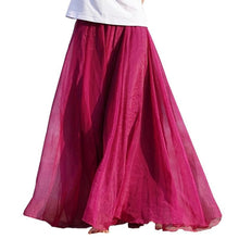 Style Skirts Womens High Waist Pleated Long Skirt Ladies Casual Beach Maxi Skirts saia faldas 11 Colors EF8